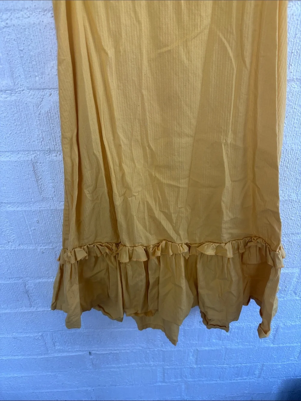 Little Cocoon Girls' Yellow Ruffle-Hem Casual Dress sz 12